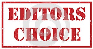 Editors choice red stamp photo