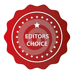 editors choice stamp on white photo