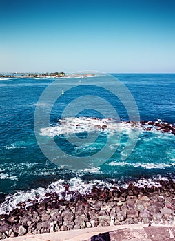 Puerto Rico blue ocean coast view photo