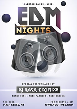 EDM Nights template or flyer design.