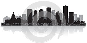 Edmonton Canada city skyline vector silhouette photo