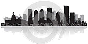 Edmonton Canada city skyline vector silhouette