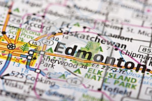 Edmonton, Canada on map