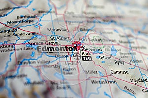 Edmonton on map