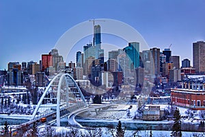Edmonton Skyline In The Winter