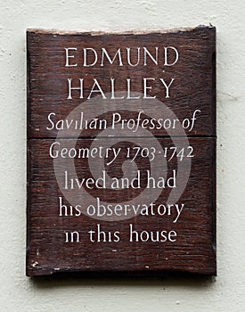 Edmund Halley Plaque