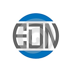 EDN letter logo design on white background. EDN creative initials circle logo concept. EDN letter design