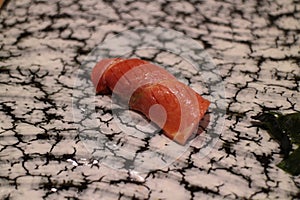 Edomae (Edo style) sushi: bluefin tuna