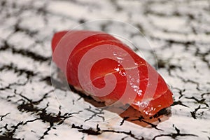 Edomae (Edo style) sushi: marinated tuna photo