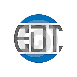 EDT letter logo design on white background. EDT creative initials circle logo concept. EDT letter design