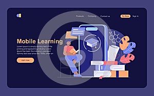 Edtech. Flat Vector Illustration