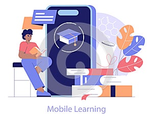 Edtech. Flat Vector Illustration