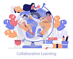 Edtech. Flat Vector Illustration