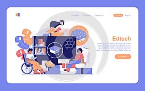 Edtech. Flat Vector Illustration