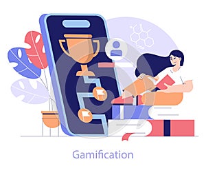 Edtech. Flat Vector Illustration