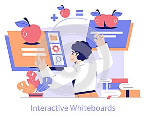 Edtech. Flat Vector Illustration