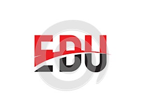 EDU Letter Initial Logo Design Vector Illustration