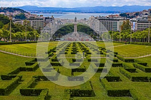 Eduardo VII park and gardens in Lisbon, Portugal photo