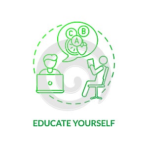 Educate yourself concept icon