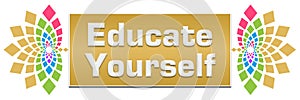 Educate Yourself Floral Left Right Banner