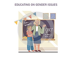 Educating on Gender Issues concept.