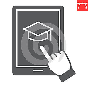 Education app glyph icon