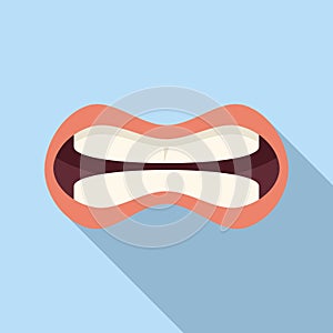 Education articulation icon flat vector. Tongue idiom