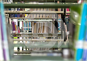 Education book library placed on the table study for knowledge learning