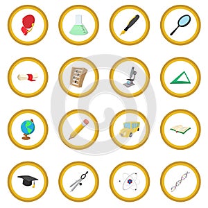 Education cartoon icon circle