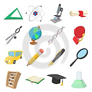 Education cartoon icons