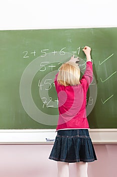Education - Child at blackboard in school