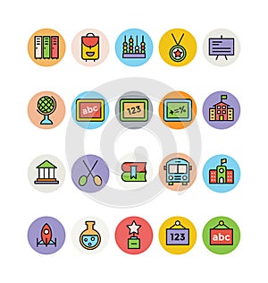 Education Colored Vector Icons 12