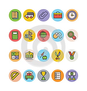 Education Colored Vector Icons 2