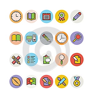 Education Colored Vector Icons 6