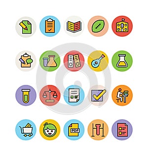 Education Colored Vector Icons 9