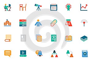 Education Colored Vector Icons 6