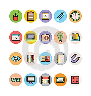 Education Colored Vector Icons 14