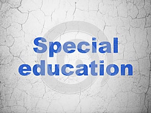 Education concept: Special Education on wall background