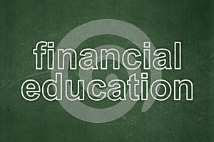 Education concept: Financial Education on chalkboard background