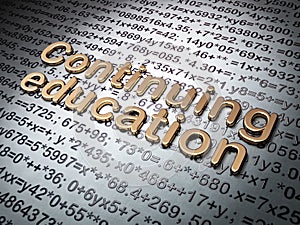 Education concept: Golden Continuing Education on