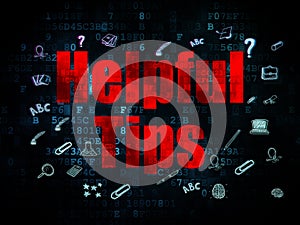 Education concept: Helpful Tips on Digital