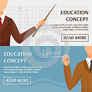 Education Concept Horizontal Banners
