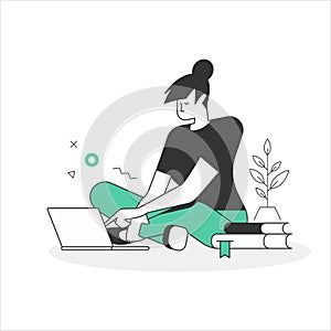 Education Concept Line Illustration