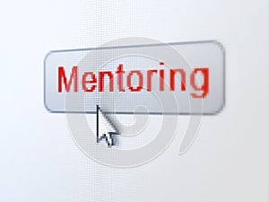 Education concept: Mentoring on digital button background