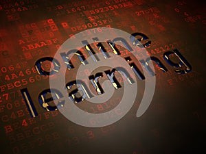 Education concept: Online Learning on digital