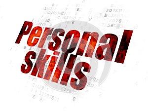Education concept: Personal Skills on Digital background