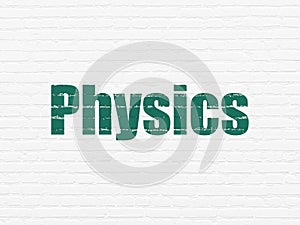 Education concept: Physics on wall background