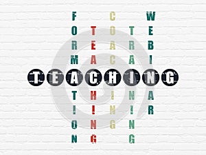 Education concept: Teaching in Crossword Puzzle
