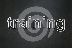 Education concept: Training on chalkboard