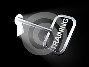 Education concept: Training on key